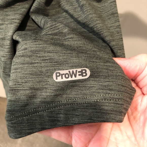 Spyder Activewear Mens Green Marled Knit Pullover Hoodie L/S Stretch - Picture 3 of 6